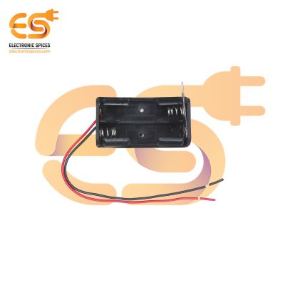 AA 2 Cell Battery Holder Hard Plastic Case with Terminal Strip | 1.5V x 2 Cells = 3V Battery Holder | Pack of 1